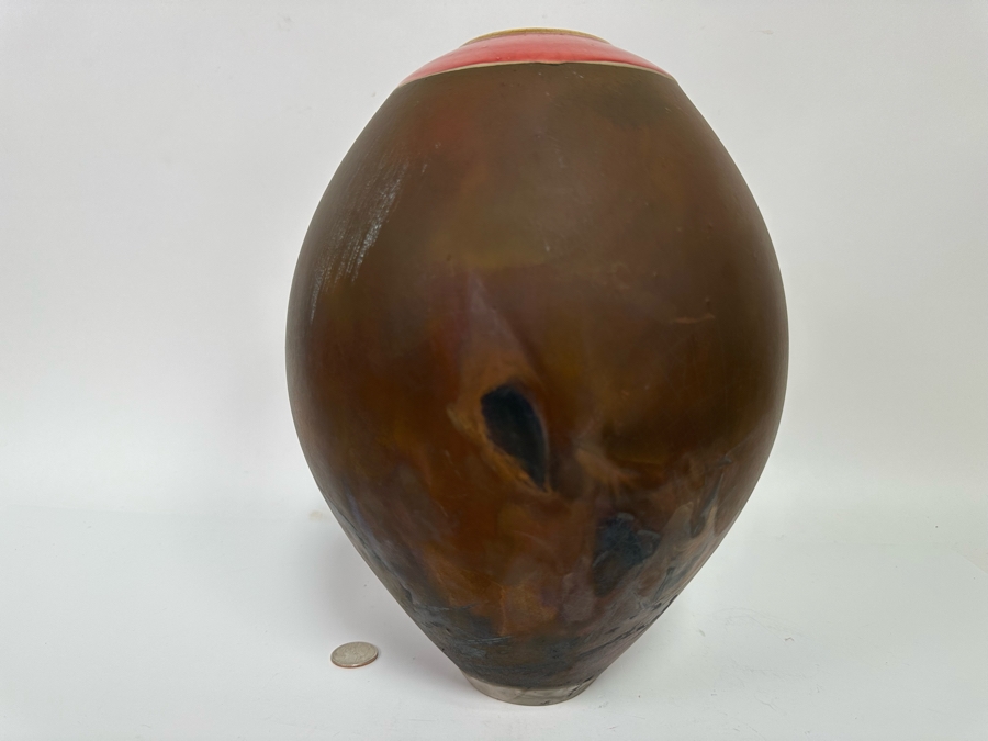 Art Studio Raku Pottery Vase 8.5W X 12H [Photo 5]