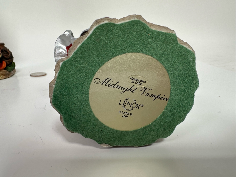 Pair Of Lenox Halloween Decoration Figurines: Midnight Vampire And Bewitching Beauty 12.5H [Photo 10]