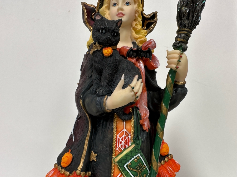 Pair Of Lenox Halloween Decoration Figurines: Midnight Vampire And Bewitching Beauty 12.5H [Photo 7]