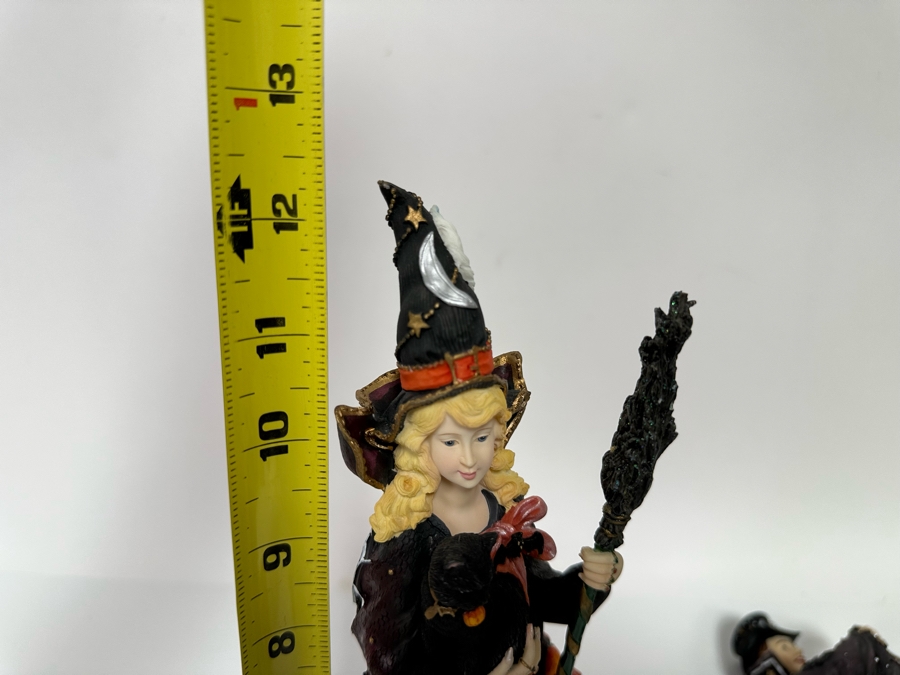 Pair Of Lenox Halloween Decoration Figurines: Midnight Vampire And Bewitching Beauty 12.5H [Photo 12]