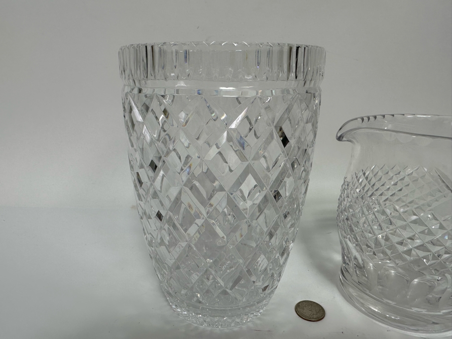 Waterford Crystal Pitcher 6H And Waterford Crystal Vase 8H [Photo 5]