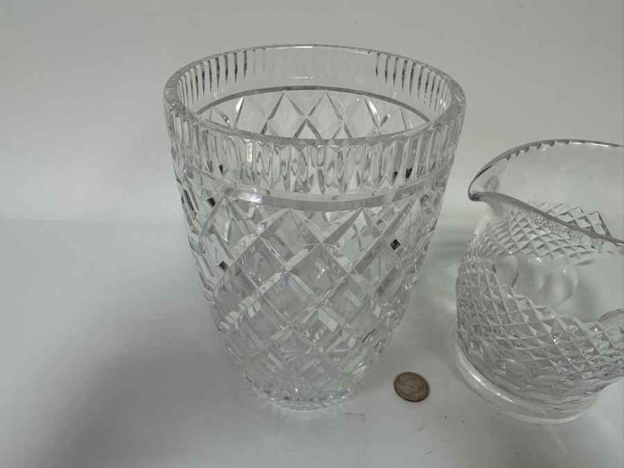 Waterford Crystal Pitcher 6H And Waterford Crystal Vase 8H [Photo 6]
