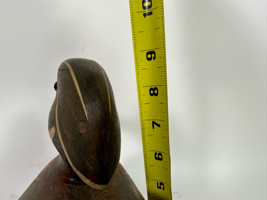 R D Lewis Signed Carved Wooden Duck Decoy On Stand Dated 1980 13W X 7D X 9H [Photo 13]