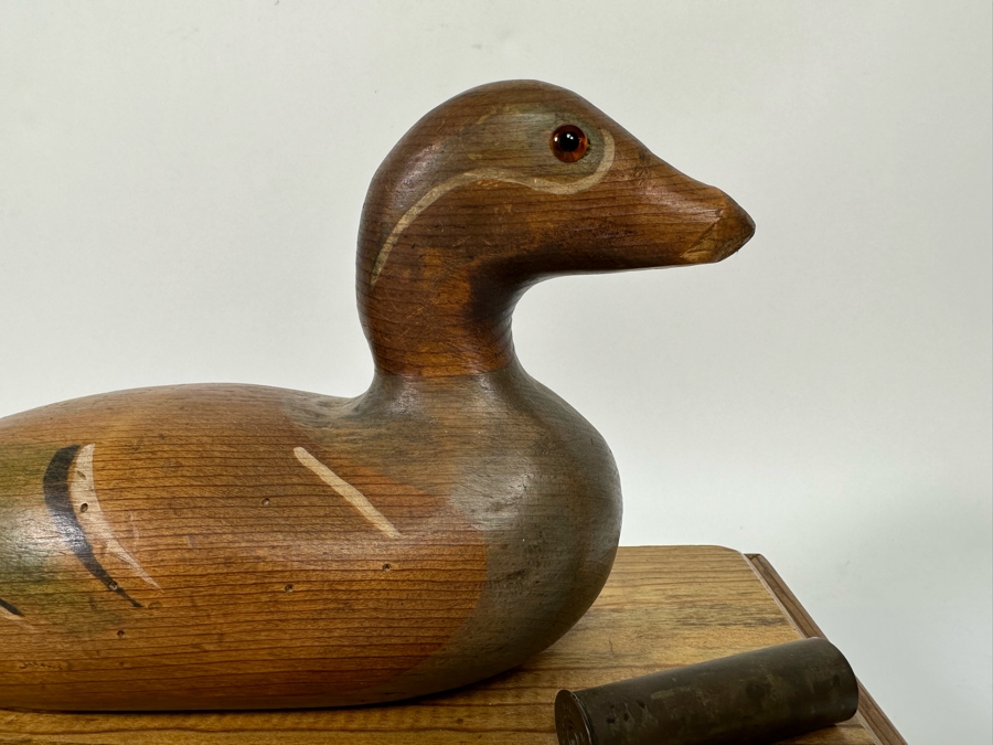 Handmade Wooden Box With Duck Decoy Finial Top 13W X 7D X 9H [Photo 5]