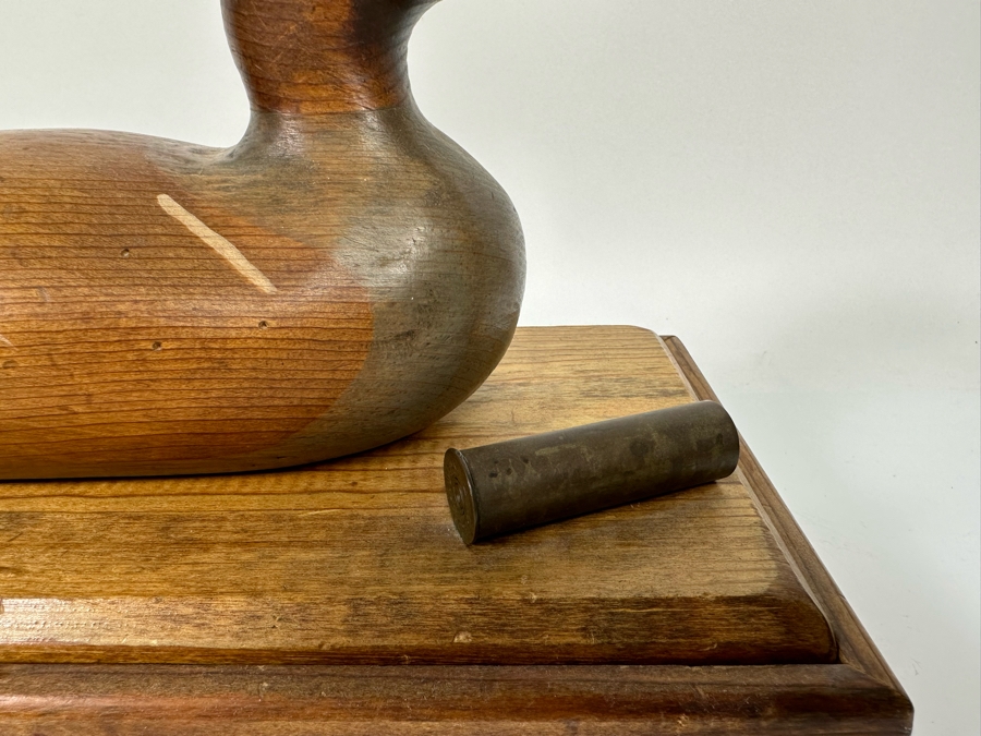 Handmade Wooden Box With Duck Decoy Finial Top 13W X 7D X 9H [Photo 6]