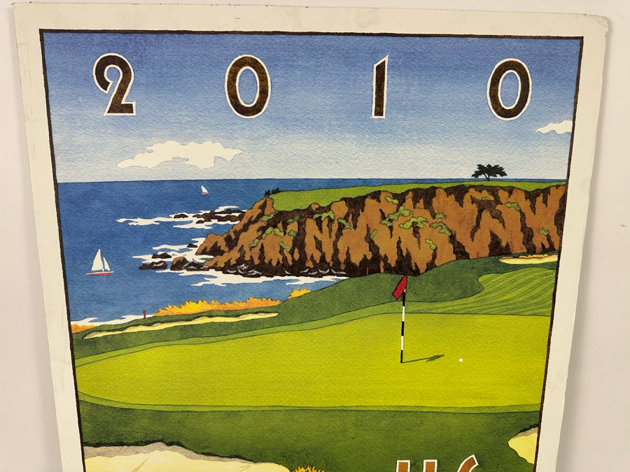 2010 U.S. Open USGA Pebble Beach Golf Links Tournament Poster On Foam Board Monterey Peninsula, CA 24 X 36 [Photo 4]