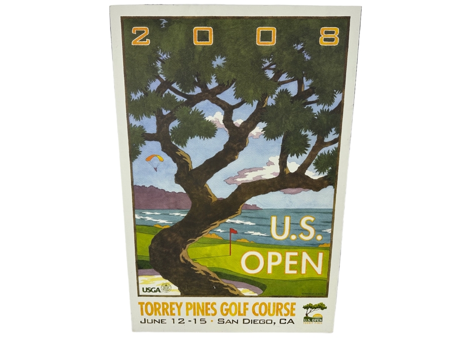 2008 U.S. Open USGA Torrey Pines Golf Course Tournament Poster On Foam Board San Diego, CA 24 X 36 [Photo 1]