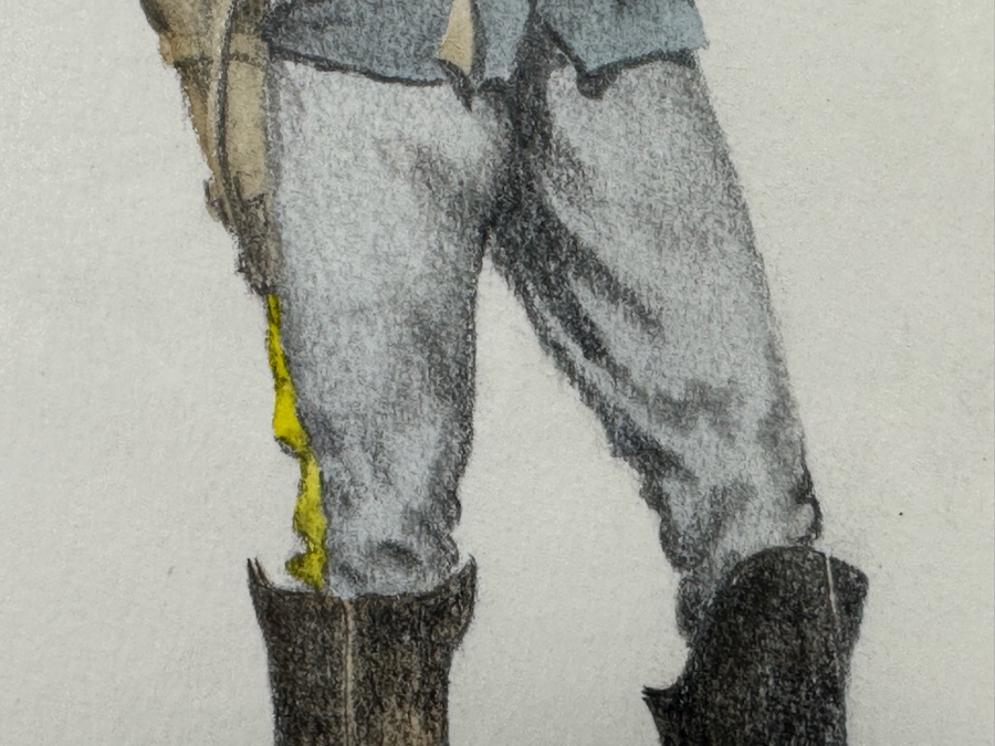 Frederic Remington Print Of Lieutenant James M. Watson 10th Cavalry 10.5 X 12.5 Framed 22.5 X 24.5 [Photo 9]