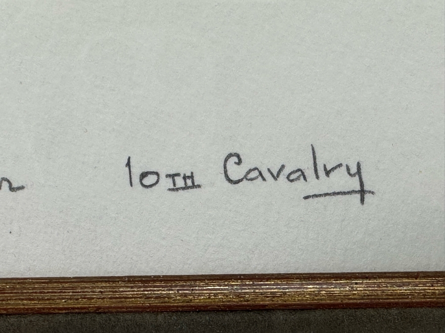 Frederic Remington Print Of Lieutenant James M. Watson 10th Cavalry 10.5 X 12.5 Framed 22.5 X 24.5 [Photo 12]