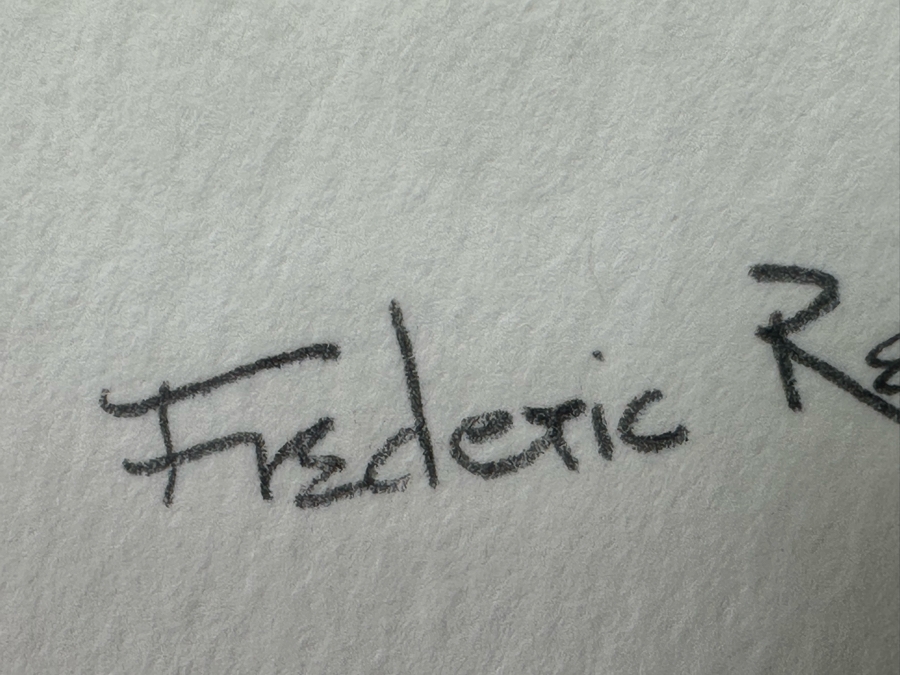 Frederic Remington Print Of Lieutenant James M. Watson 10th Cavalry 10.5 X 12.5 Framed 22.5 X 24.5 [Photo 15]