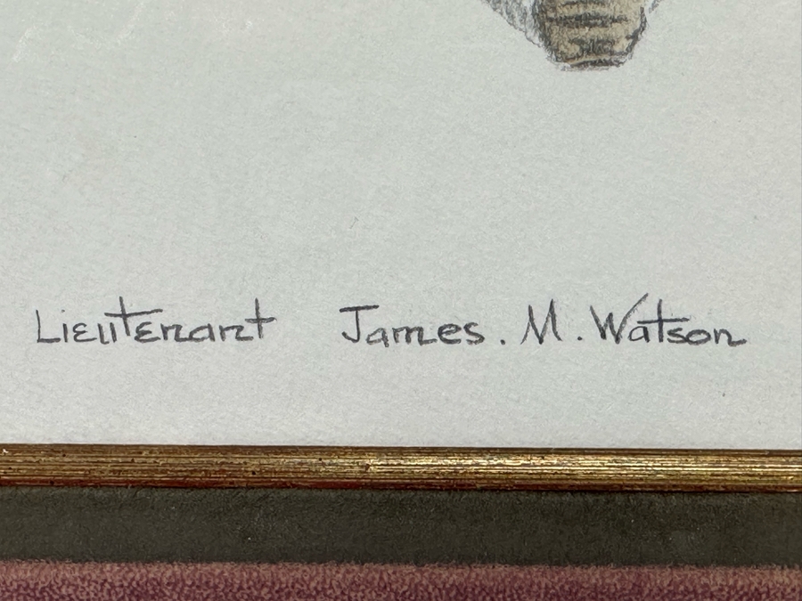 Frederic Remington Print Of Lieutenant James M. Watson 10th Cavalry 10.5 X 12.5 Framed 22.5 X 24.5 [Photo 11]