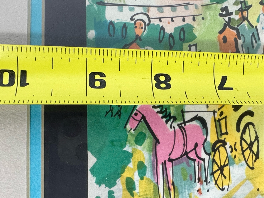 Charles Cobelle (1902-1994, French) Signed Limited Edition Lithographs Titled 'Le Pont' And 'Rue De La Paix' 9 X 11 Framed 20 X 22 [Photo 12]