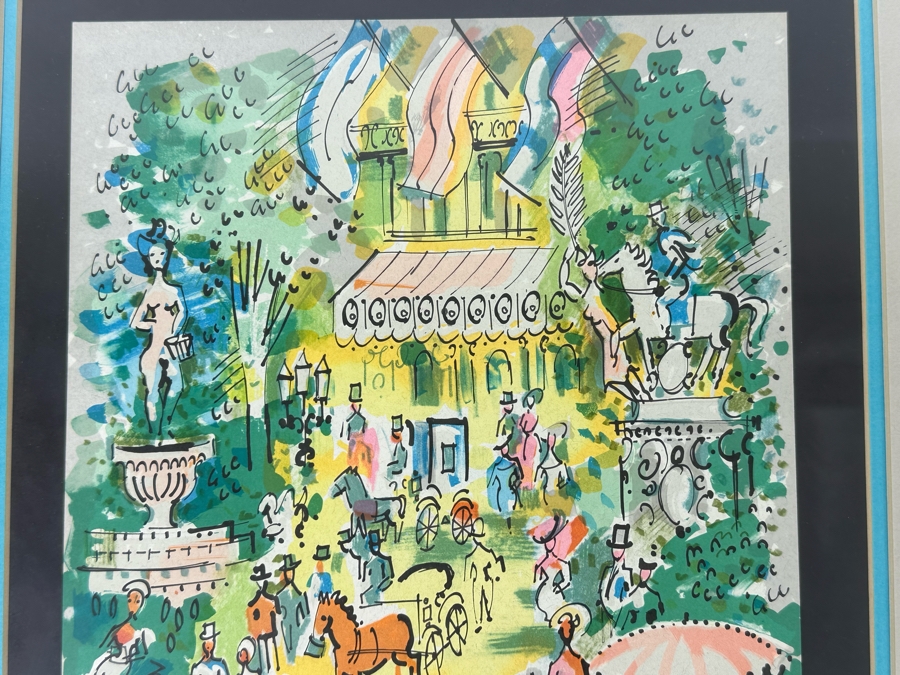 Charles Cobelle (1902-1994, French) Signed Limited Edition Lithographs Titled 'Le Pont' And 'Rue De La Paix' 9 X 11 Framed 20 X 22 [Photo 4]