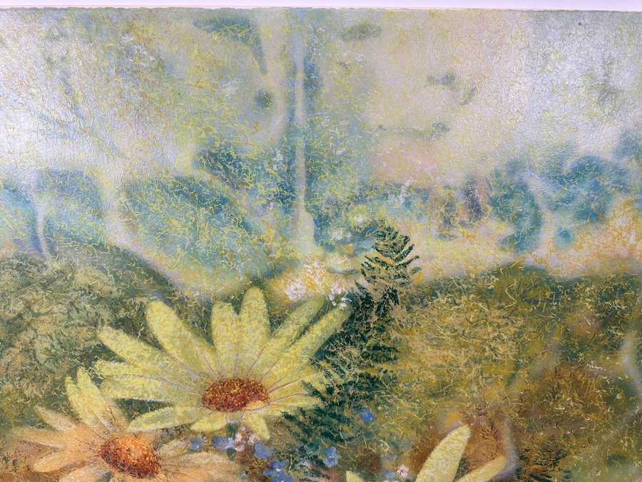 Signed Mixed Media Still Life Painting On Paper Signed Chinese/Korean Signature Illegible In Lower Right 32 X 32 [Photo 4]