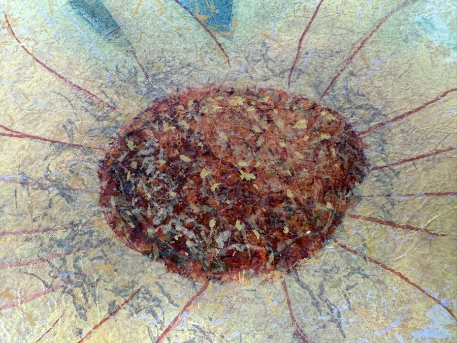 Signed Mixed Media Still Life Painting On Paper Signed Chinese/Korean Signature Illegible In Lower Right 32 X 32 [Photo 11]