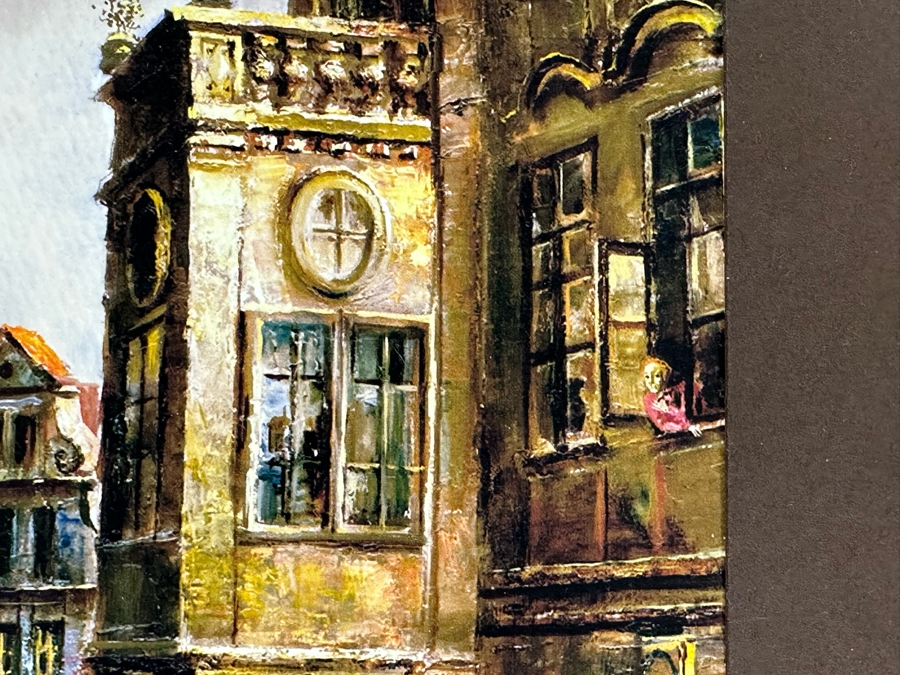 Vasilij Tjutjunnik Remarkable Russian Painting On Paper Of Prague Signed On Front And Verso 15.5 X 11 [Photo 11]