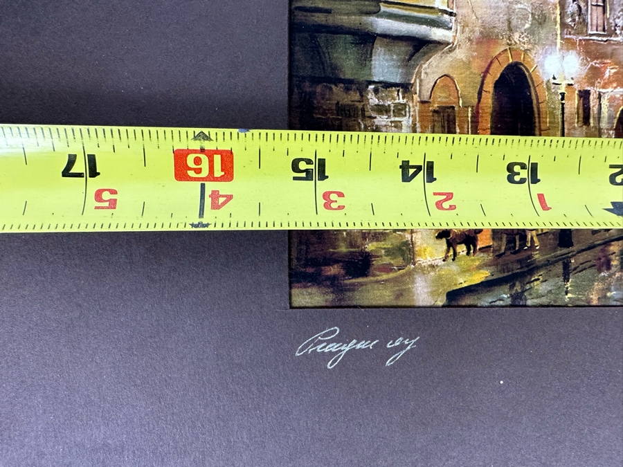 Vasilij Tjutjunnik Remarkable Russian Painting On Paper Of Prague Signed On Front And Verso 15.5 X 11 [Photo 23]