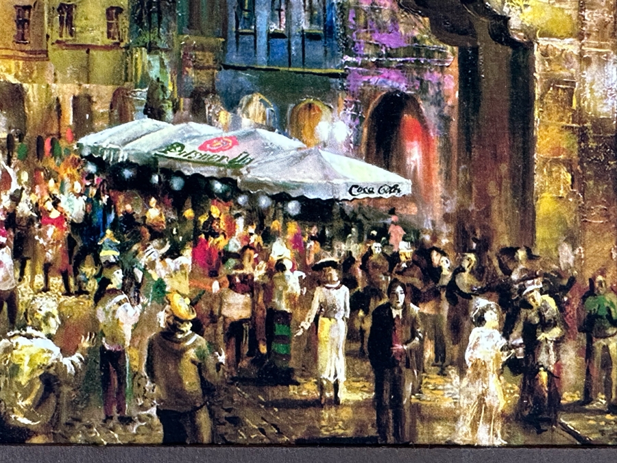 Vasilij Tjutjunnik Remarkable Russian Painting On Paper Of Prague Signed On Front And Verso 15.5 X 11 [Photo 9]