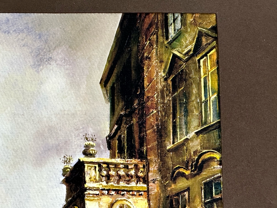 Vasilij Tjutjunnik Remarkable Russian Painting On Paper Of Prague Signed On Front And Verso 15.5 X 11 [Photo 12]