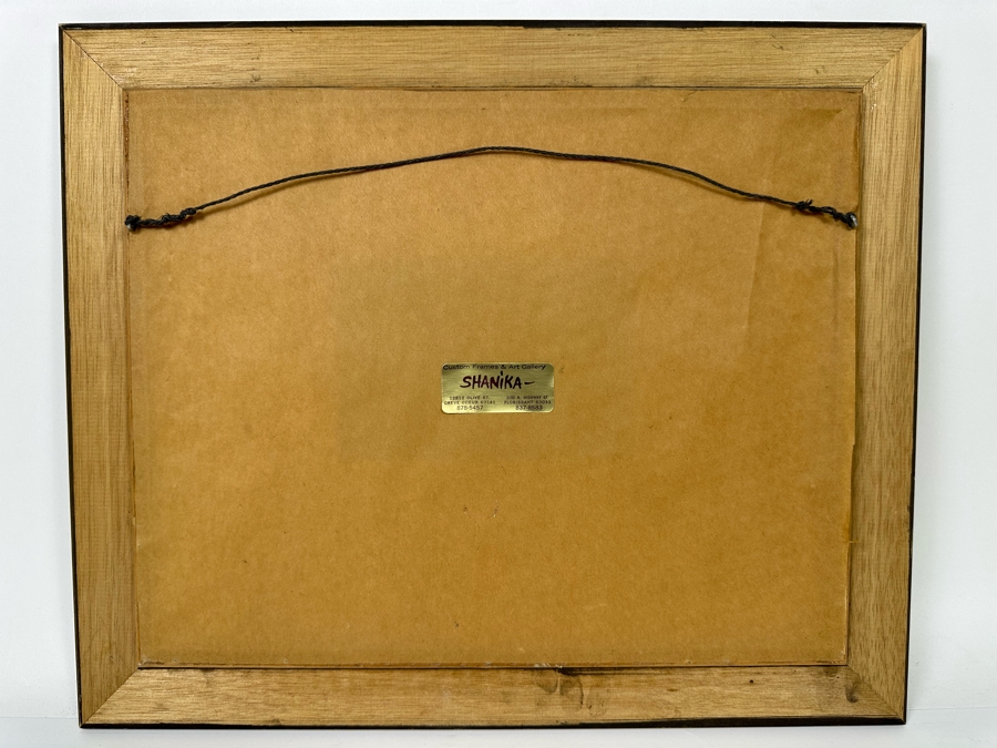 Original 1960 Mid-Century Abstract Dog Portrait Signature Illegible 14.5 X 11.5 Framed 17 X 14 [Photo 11]