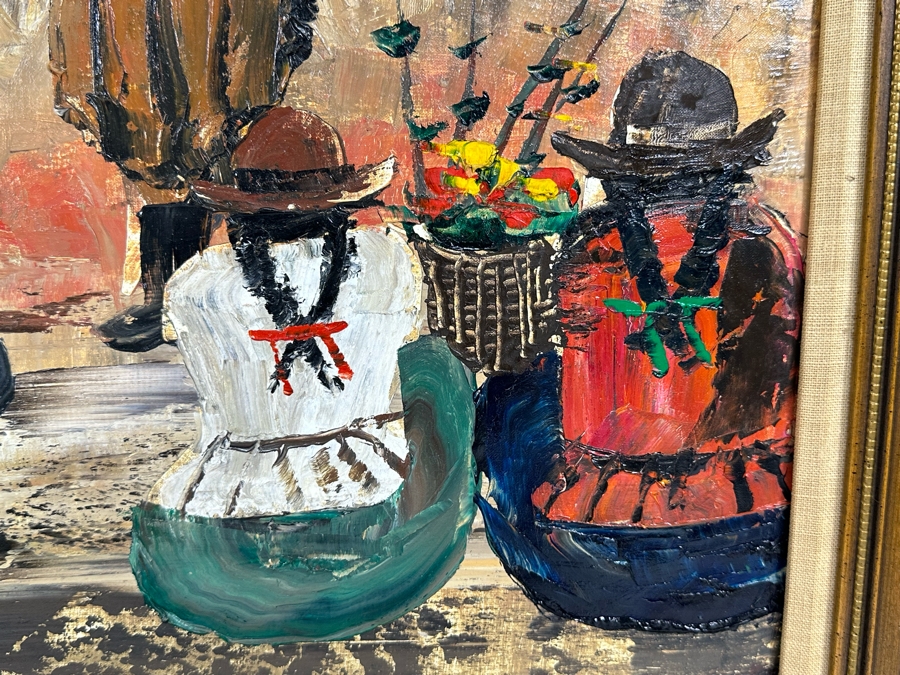 Amilcar Salomon Zorrilla Cusco (B. 1925, Peruvian) Signed Original Oil Painting On Canvas Dated 1982 28.5 X 20.5 Framed 32.5 X 24.5 [Photo 11]