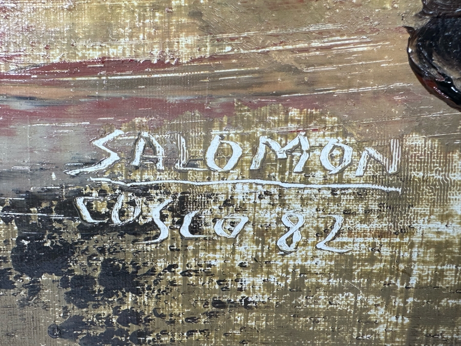 Amilcar Salomon Zorrilla Cusco (B. 1925, Peruvian) Signed Original Oil Painting On Canvas Dated 1982 28.5 X 20.5 Framed 32.5 X 24.5 [Photo 14]