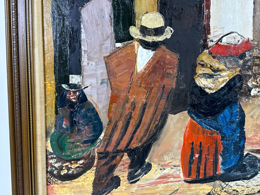 Amilcar Salomon Zorrilla Cusco (B. 1925, Peruvian) Signed Original Oil Painting On Canvas Dated 1982 28.5 X 20.5 Framed 32.5 X 24.5 [Photo 7]