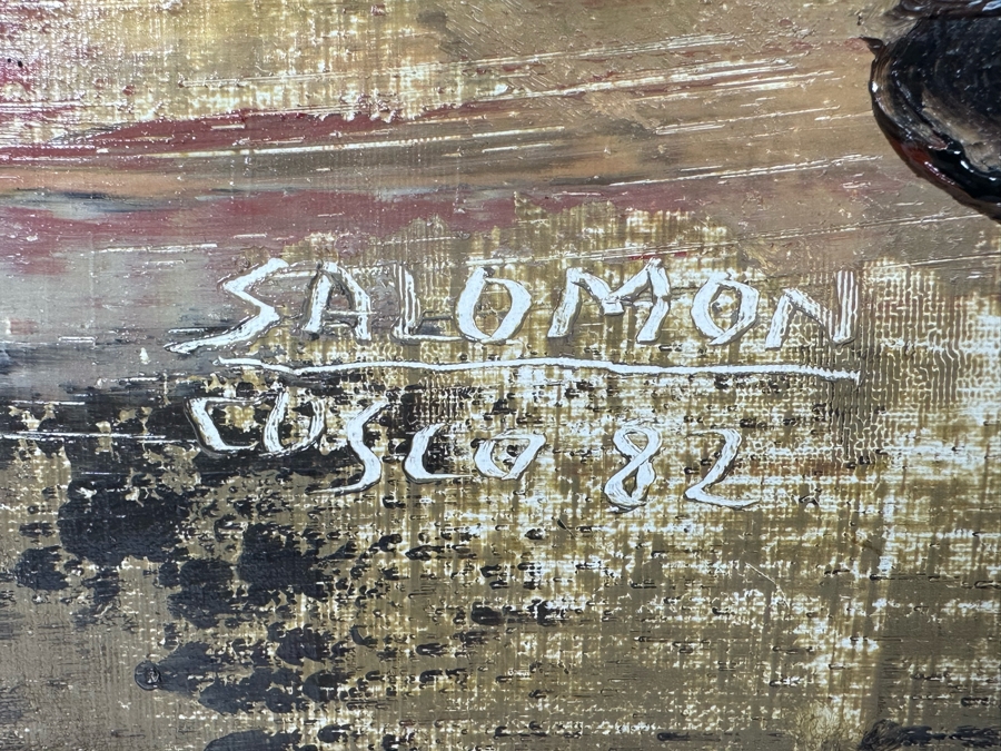 Amilcar Salomon Zorrilla Cusco (B. 1925, Peruvian) Signed Original Oil Painting On Canvas Dated 1982 28.5 X 20.5 Framed 32.5 X 24.5 [Photo 13]