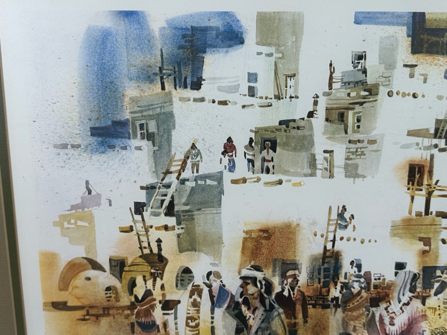 Robert Gray (1929-2011, California) Signed With Illustration Limited Edition Print Titled 'El Pueblo Grande' Dated 1984 Numbered 11 Of 250 24 X 19 Framed 32 X 27 [Photo 5]