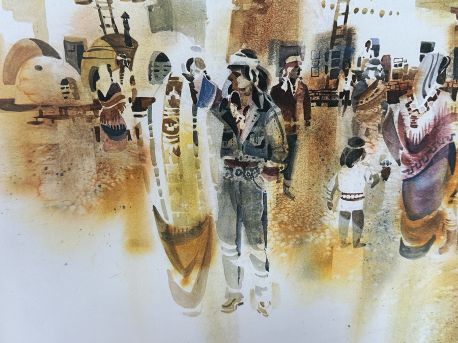 Robert Gray (1929-2011, California) Signed With Illustration Limited Edition Print Titled 'El Pueblo Grande' Dated 1984 Numbered 11 Of 250 24 X 19 Framed 32 X 27 [Photo 4]