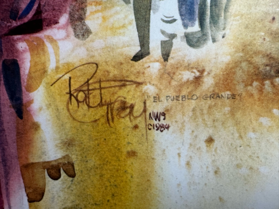 Robert Gray (1929-2011, California) Signed With Illustration Limited Edition Print Titled 'El Pueblo Grande' Dated 1984 Numbered 11 Of 250 24 X 19 Framed 32 X 27 [Photo 8]