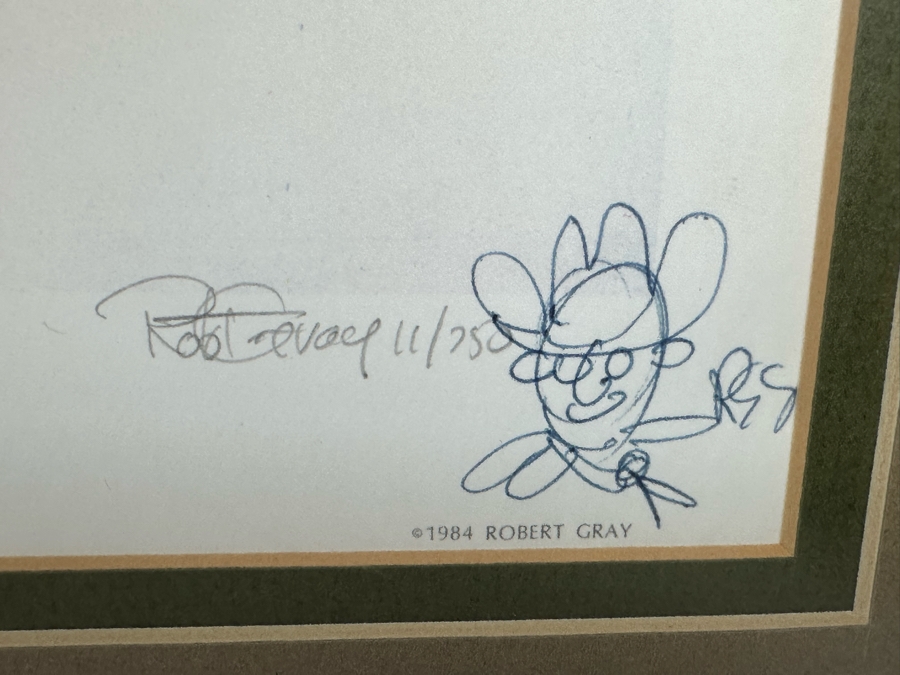 Robert Gray (1929-2011, California) Signed With Illustration Limited Edition Print Titled 'El Pueblo Grande' Dated 1984 Numbered 11 Of 250 24 X 19 Framed 32 X 27 [Photo 9]