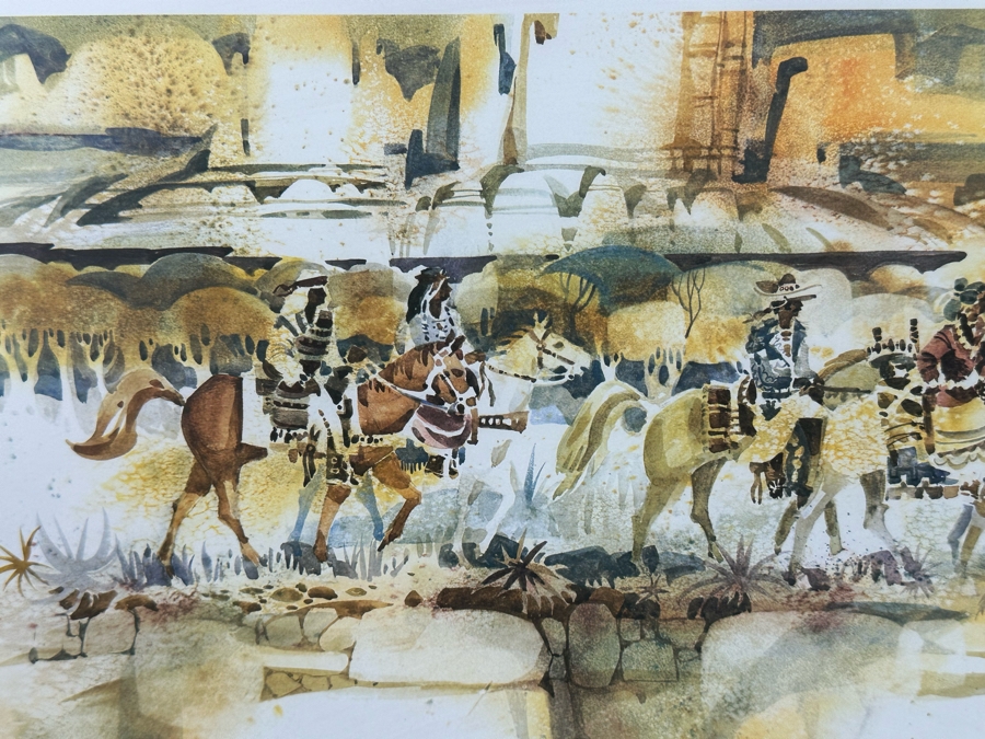 Robert Gray (1929-2011, California) Signed With Illustration Limited Edition Print Titled 'Tribal Mix' Dated 1984 Numbered 1 Of 250 24 X 19 Framed 32 X 27 [Photo 5]