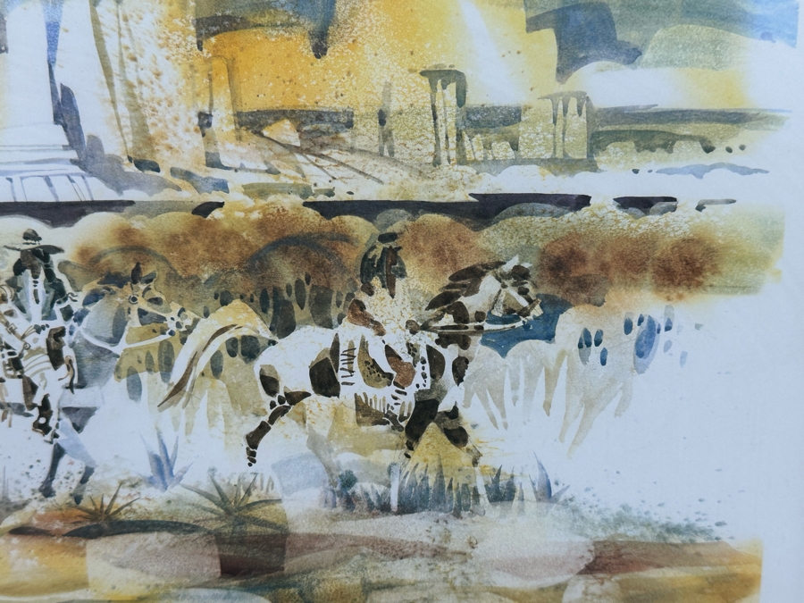 Robert Gray (1929-2011, California) Signed With Illustration Limited Edition Print Titled 'Tribal Mix' Dated 1984 Numbered 1 Of 250 24 X 19 Framed 32 X 27 [Photo 7]