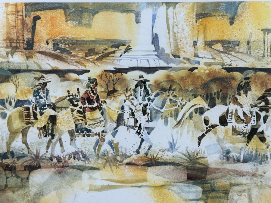 Robert Gray (1929-2011, California) Signed With Illustration Limited Edition Print Titled 'Tribal Mix' Dated 1984 Numbered 1 Of 250 24 X 19 Framed 32 X 27 [Photo 6]