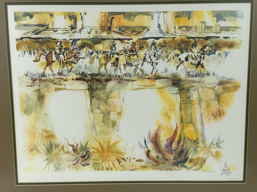 Robert Gray (1929-2011, California) Signed With Illustration Limited Edition Print Titled 'Tribal Mix' Dated 1984 Numbered 1 Of 250 24 X 19 Framed 32 X 27 [Photo 3]