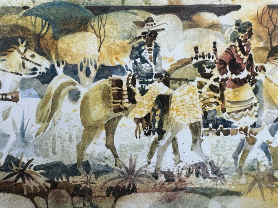 Robert Gray (1929-2011, California) Signed With Illustration Limited Edition Print Titled 'Tribal Mix' Dated 1984 Numbered 1 Of 250 24 X 19 Framed 32 X 27 [Photo 8]