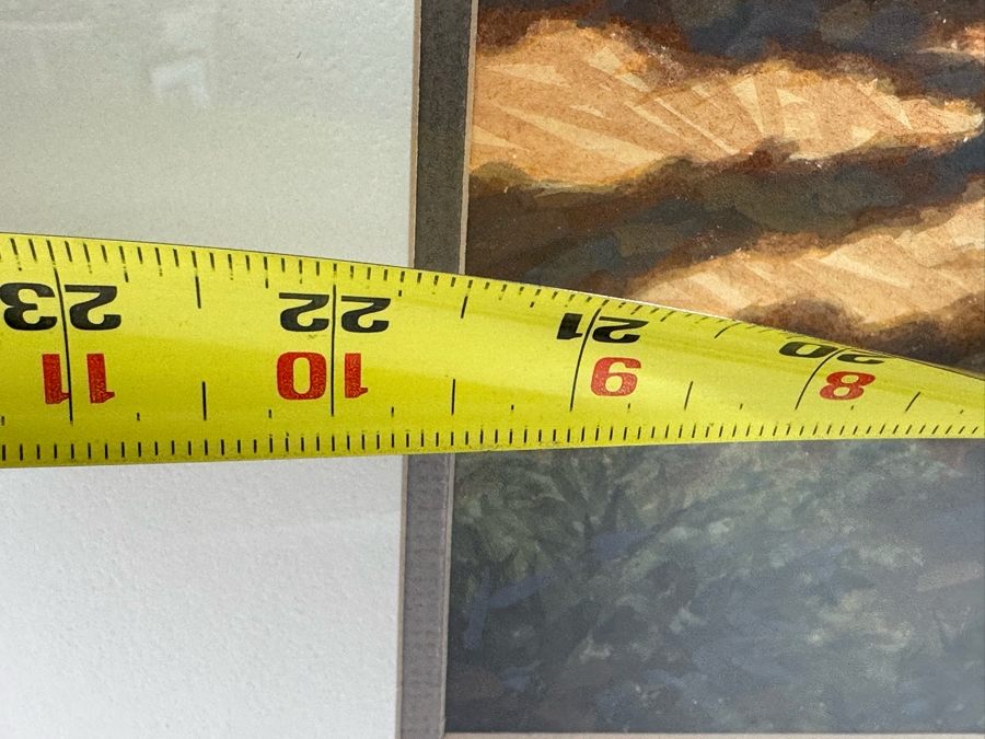 Marvin Nye (1910-2005, Kansas) Signed Original Watercolor And Gouache Drawing On Paper Titled 'Just Starting Out' Dated 1988 21.5 X 18 Framed 36 X 30 [Photo 18]