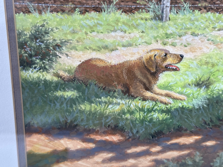 Marvin Nye (1910-2005, Kansas) Signed Original Watercolor And Gouache Drawing On Paper Titled 'Just Starting Out' Dated 1988 21.5 X 18 Framed 36 X 30 [Photo 11]