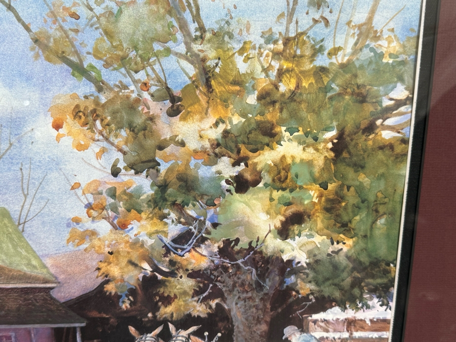 Jack Clouse DeLoney (B. 1940, Alabama) Signed Limited Edition Print Titled 'Saturday Morning' Numbered 979 Of 1500 28 X 20 Framed 40 X 28.5 [Photo 7]