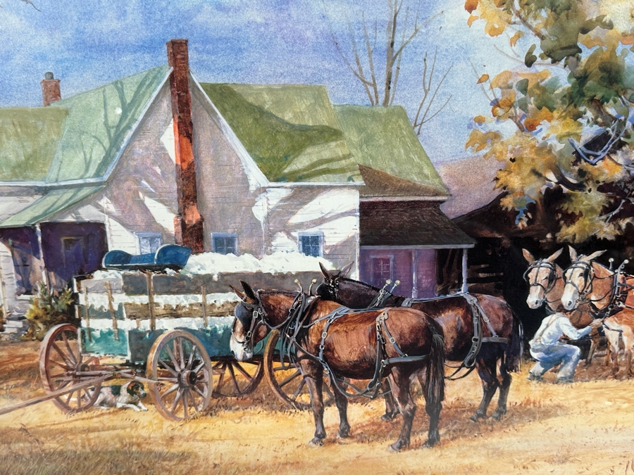 Jack Clouse DeLoney (B. 1940, Alabama) Signed Limited Edition Print Titled 'Saturday Morning' Numbered 979 Of 1500 28 X 20 Framed 40 X 28.5 [Photo 5]