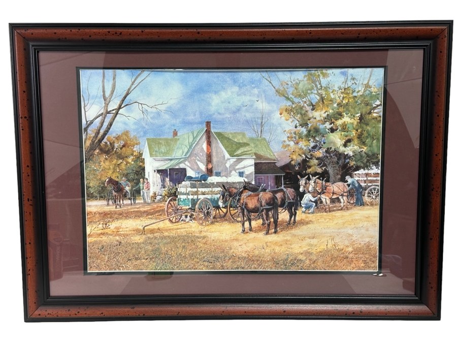 Jack Clouse DeLoney (B. 1940, Alabama) Signed Limited Edition Print Titled 'Saturday Morning' Numbered 979 Of 1500 28 X 20 Framed 40 X 28.5 [Photo 2]