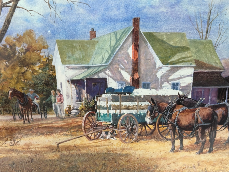 Jack Clouse DeLoney (B. 1940, Alabama) Signed Limited Edition Print Titled 'Saturday Morning' Numbered 979 Of 1500 28 X 20 Framed 40 X 28.5 [Photo 4]