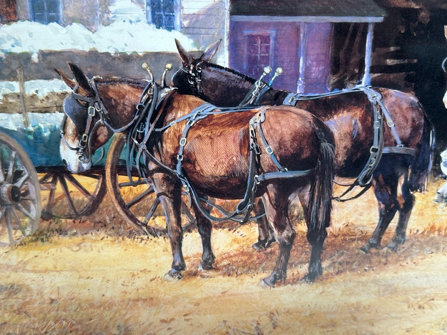 Jack Clouse DeLoney (B. 1940, Alabama) Signed Limited Edition Print Titled 'Saturday Morning' Numbered 979 Of 1500 28 X 20 Framed 40 X 28.5 [Photo 10]