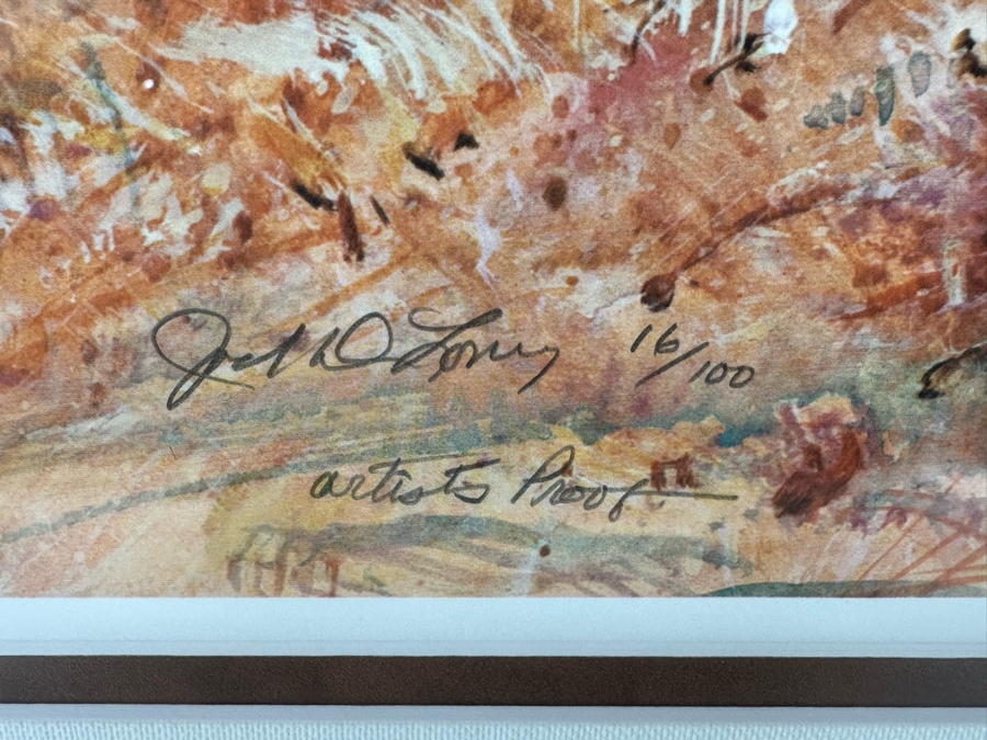 Jack Clouse DeLoney (B. 1940, Alabama) Signed Limited Edition Artists Proof Print Titled 'Yesterday's Cotton' Numbered 16 Of 100 Dated 1989 26 X 18 Framed 34.5 X 27.5 [Photo 8]