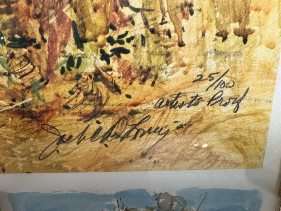 Jack Clouse DeLoney (B. 1940, Alabama) Signed Limited Edition Artists Proof Print Titled 'Here At Home' Numbered 25 Of 100 Dated 1993 29 X 22 Framed 39 X 31.5 [Photo 9]