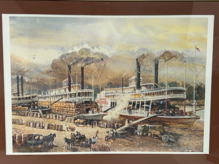 Jack Clouse DeLoney (B. 1940, Alabama) Signed Limited Edition Print Titled 'Memphis Belle' Numbered 506 Of 1250 Dated 1999 26 X 19 Framed 40 X 28 [Photo 1]
