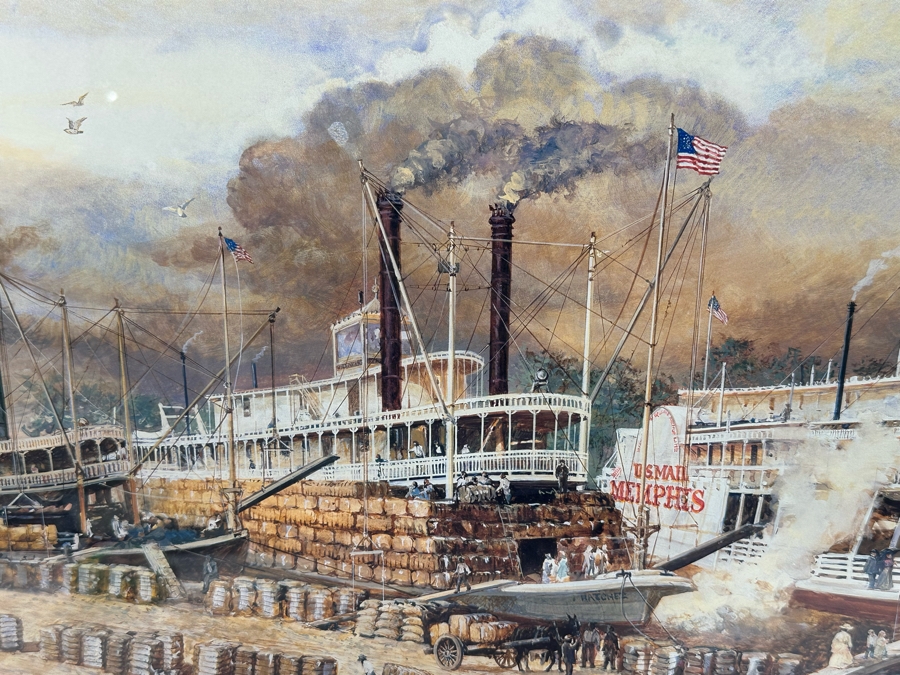 Jack Clouse DeLoney (B. 1940, Alabama) Signed Limited Edition Print Titled 'Memphis Belle' Numbered 506 Of 1250 Dated 1999 26 X 19 Framed 40 X 28 [Photo 6]