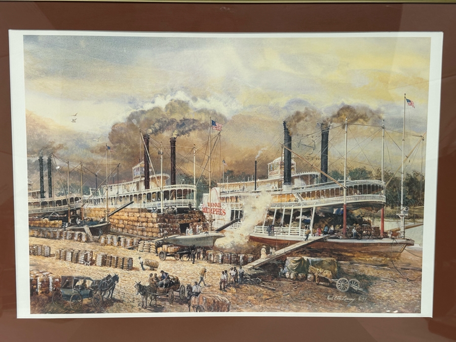 Jack Clouse DeLoney (B. 1940, Alabama) Signed Limited Edition Print Titled 'Memphis Belle' Numbered 506 Of 1250 Dated 1999 26 X 19 Framed 40 X 28 [Photo 3]