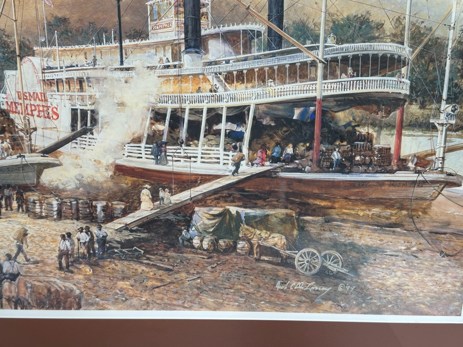 Jack Clouse DeLoney (B. 1940, Alabama) Signed Limited Edition Print Titled 'Memphis Belle' Numbered 506 Of 1250 Dated 1999 26 X 19 Framed 40 X 28 [Photo 10]